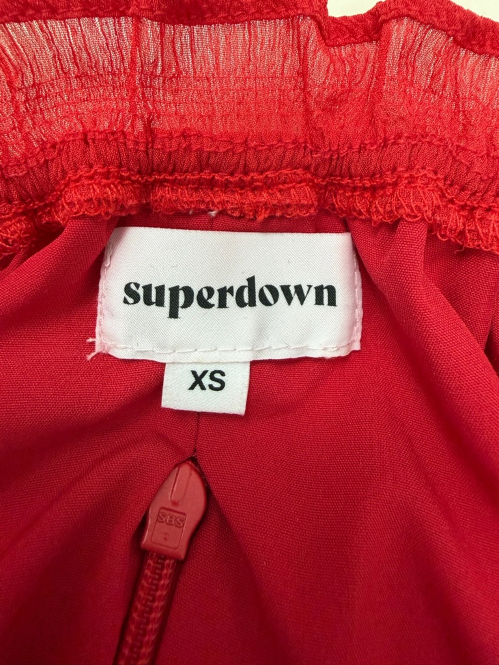 superdown Jennifer Ruffle Mini Dress in Red - Picture 6 of 6